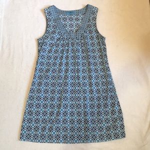 7 FOR ALL MANKIND Blue Tile Mosaic Mini Dress